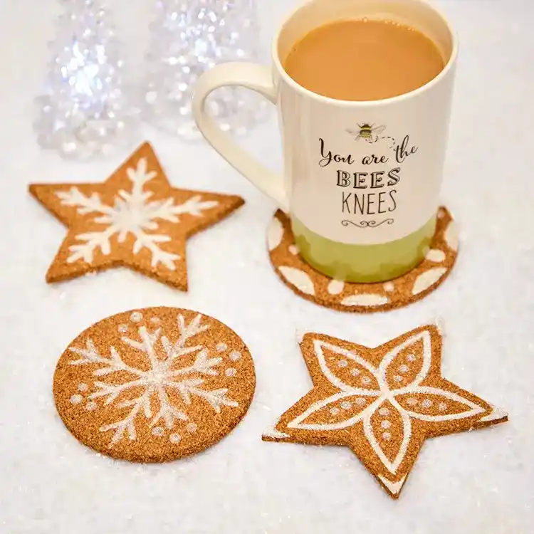 Gingerbread Cookie Coasters craft activity