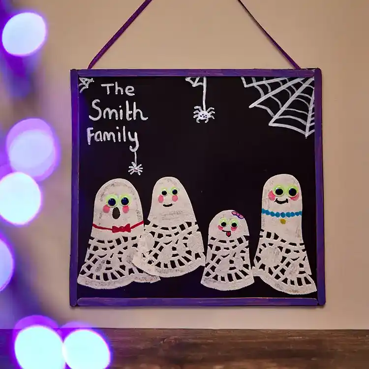 Ghost Family Portrait craft activity