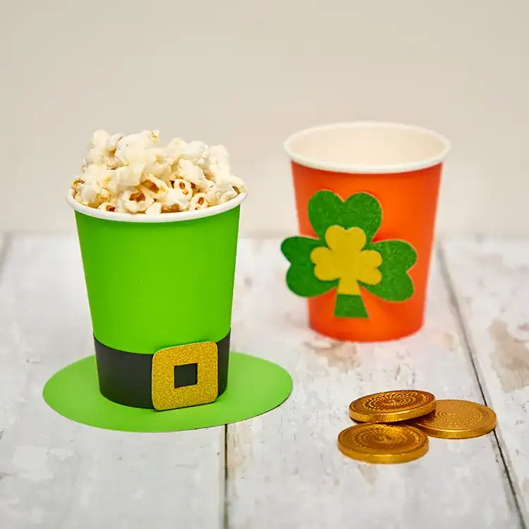 St. Patrick’s Day Party Paper Cups craft activity