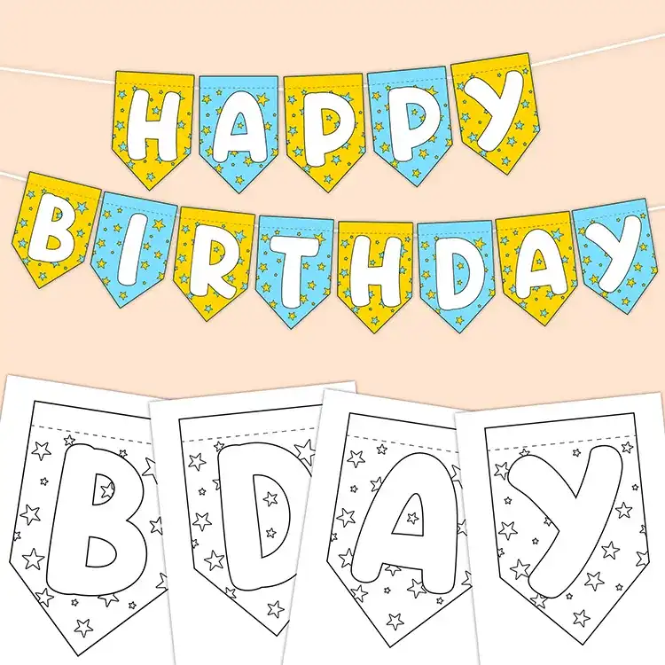Happy Birthday Bunting craft activity