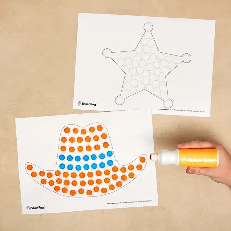 Wild West Dot Marker Painting craft activity