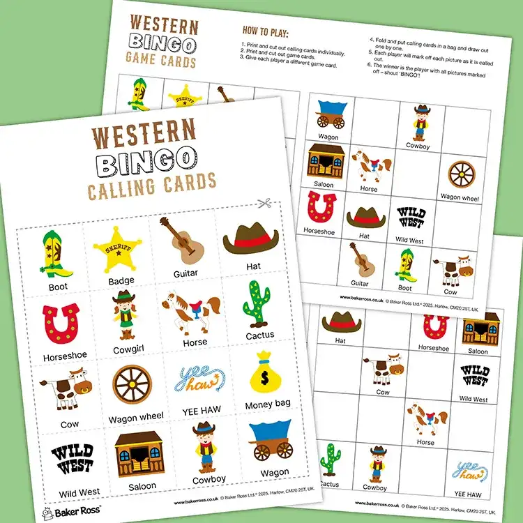Cowboy Bingo craft activity