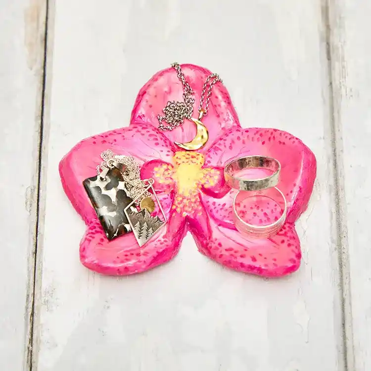 Orchid Trinket Tray craft activity