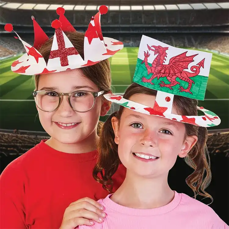 Paper Plate Euros Party Hat craft activity