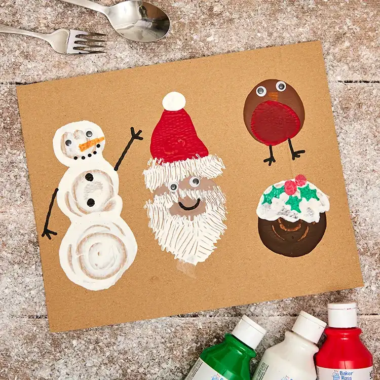 Christmas Spoon & Fork Painting craft activity