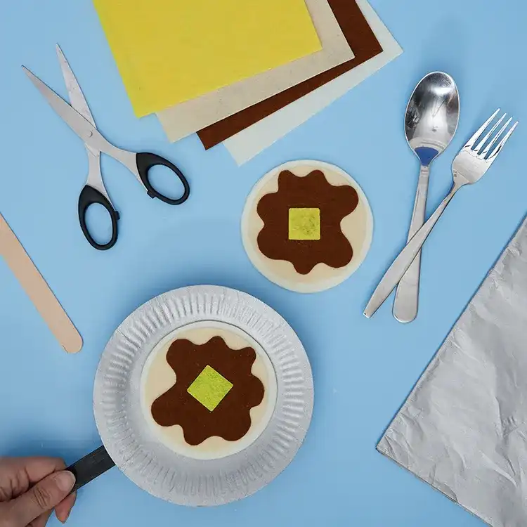 Pancake Day Flipping Pan craft activity