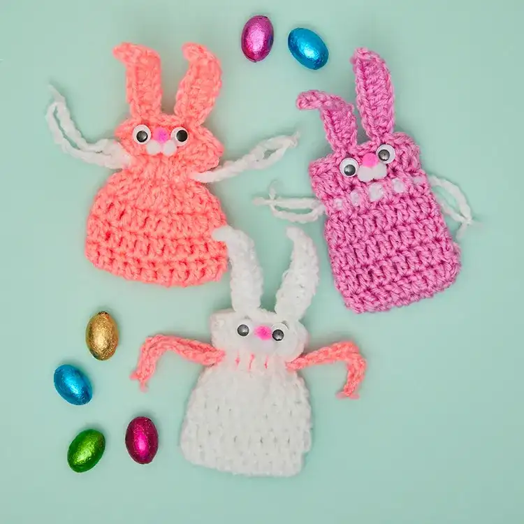 Crochet Bunny Treat Bag craft activity