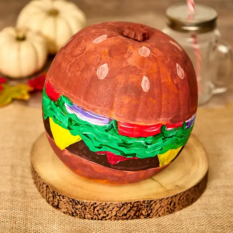 Burger Pumpkin craft activity