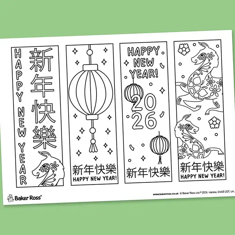 Year of the Horse Bookmarks craft activity
