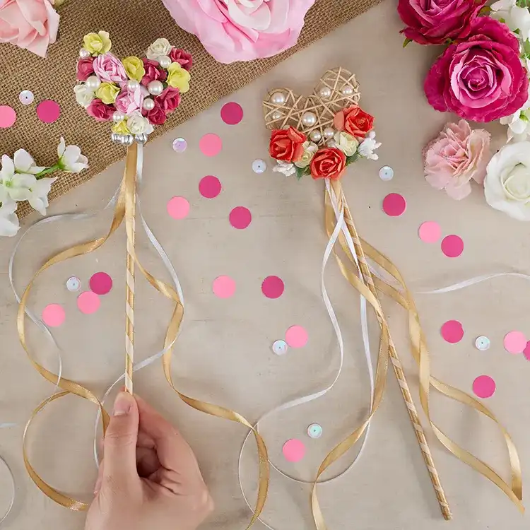 Flower Girl Beaded Fairy Wands craft activity