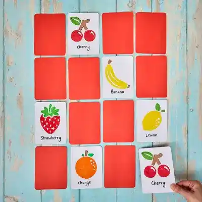 Fruit Print Memory Game craft activity