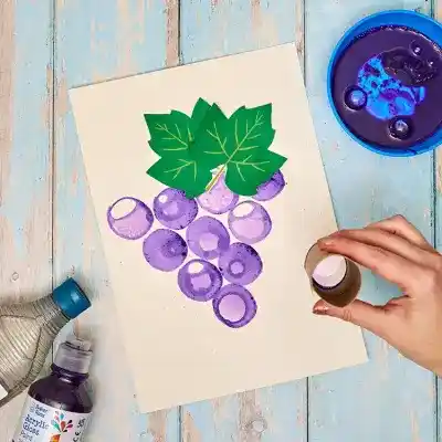 Grape Bubble Printing craft activity