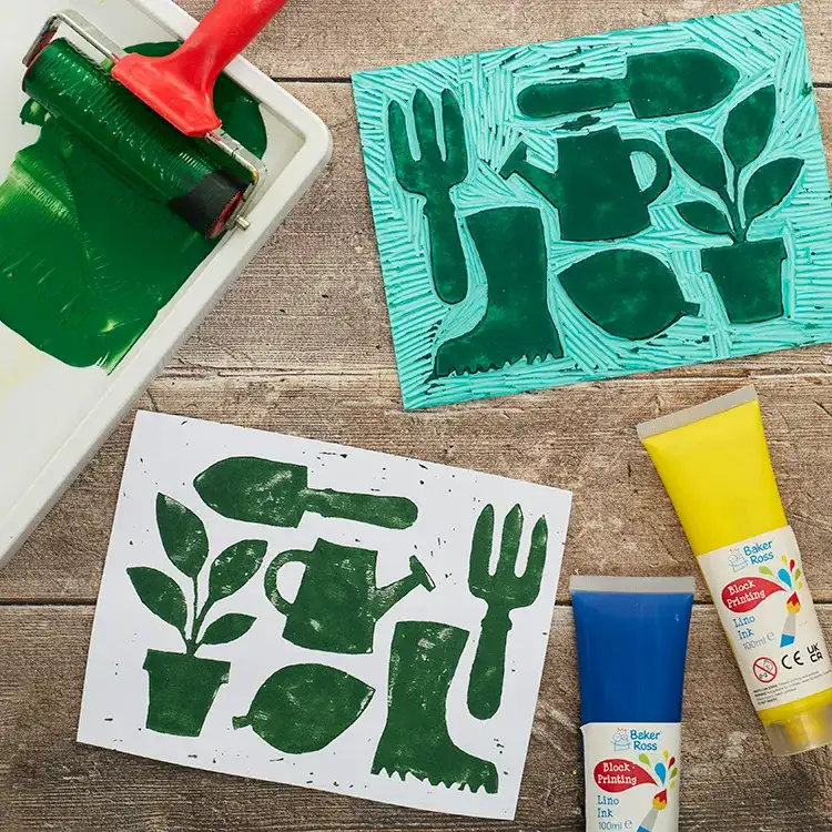 Garden Lino Print craft activity