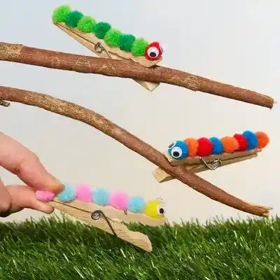 Caterpillar Pegs craft activity