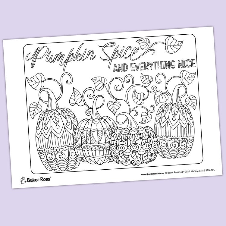 Pumpkin Creative Colouring Poster craft activity