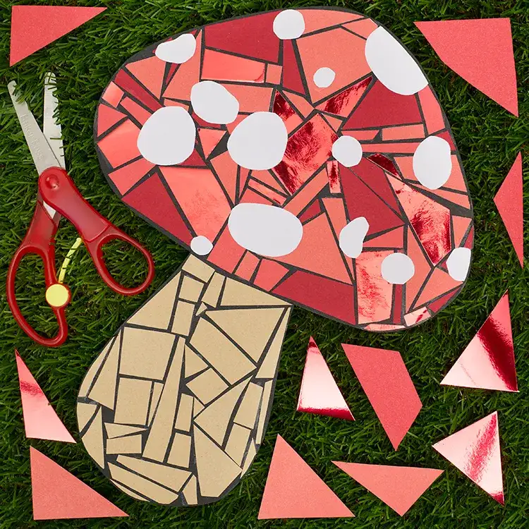 Toadstool Mosaic Art craft activity