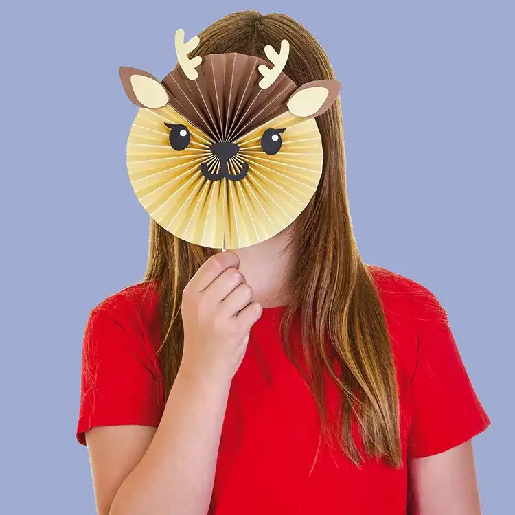 Autumn Deer Fan craft activity