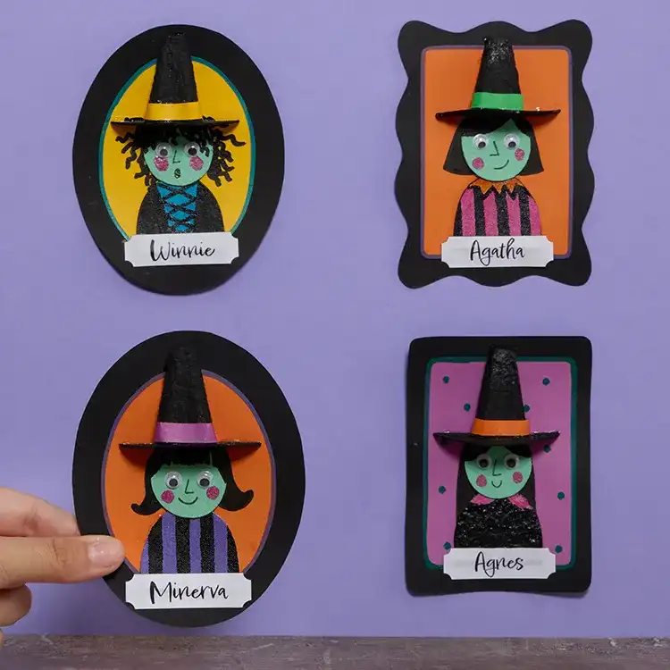 Witch Egg Box Portraits craft activity