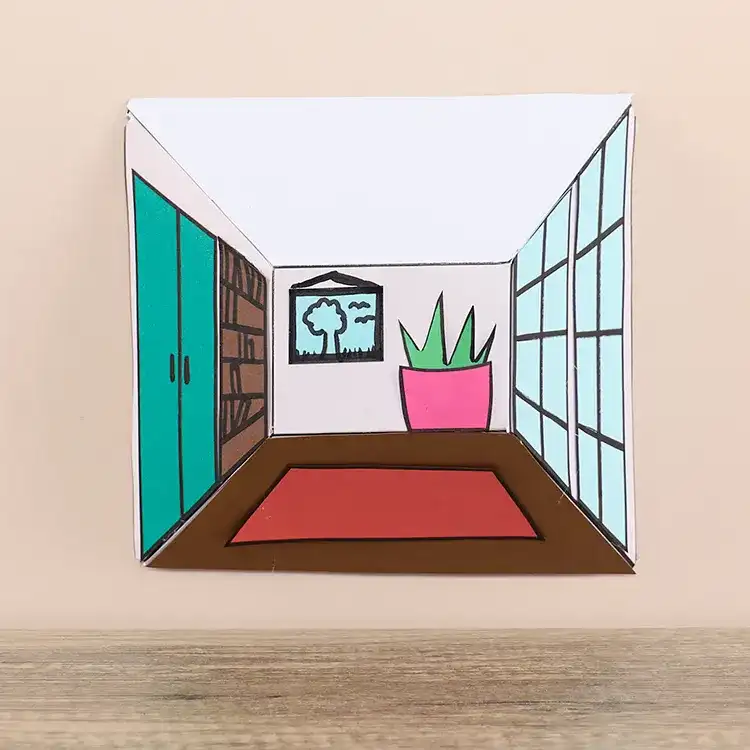 Reverse Perspective Illusion Pictures craft activity