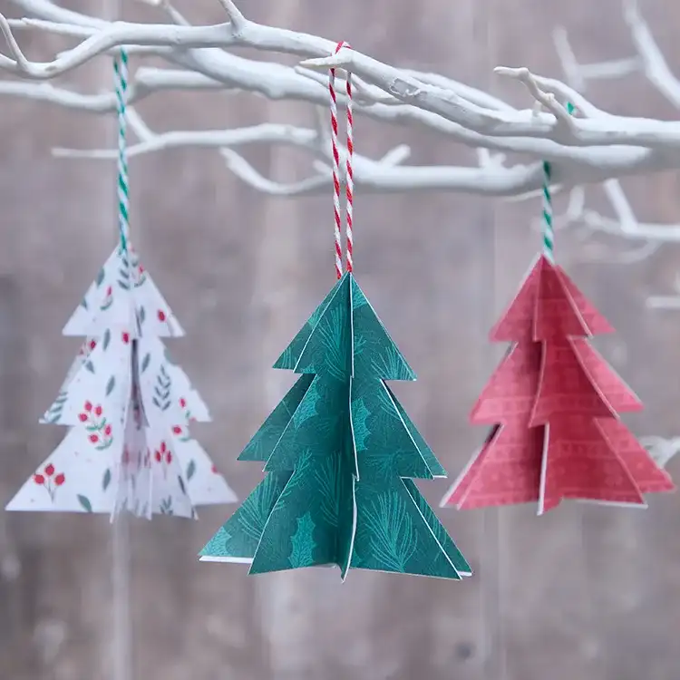 Paper Tree Decorations craft activity
