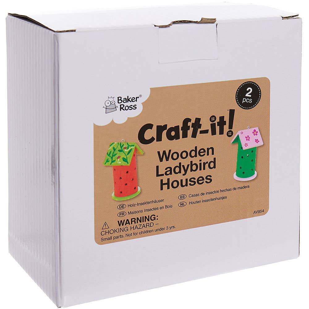 Baker Ross Maison en Bois pour Papillon - Lot de 2, Activites
