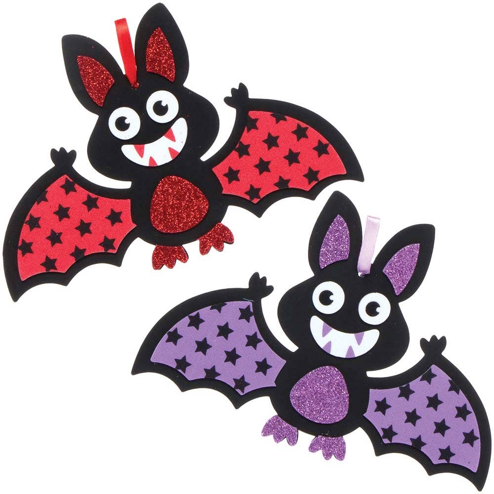 Baker Ross 6-Pack 3D Wooden Bat Craft Kits - Easy Halloween Decorations For Kids And Parties