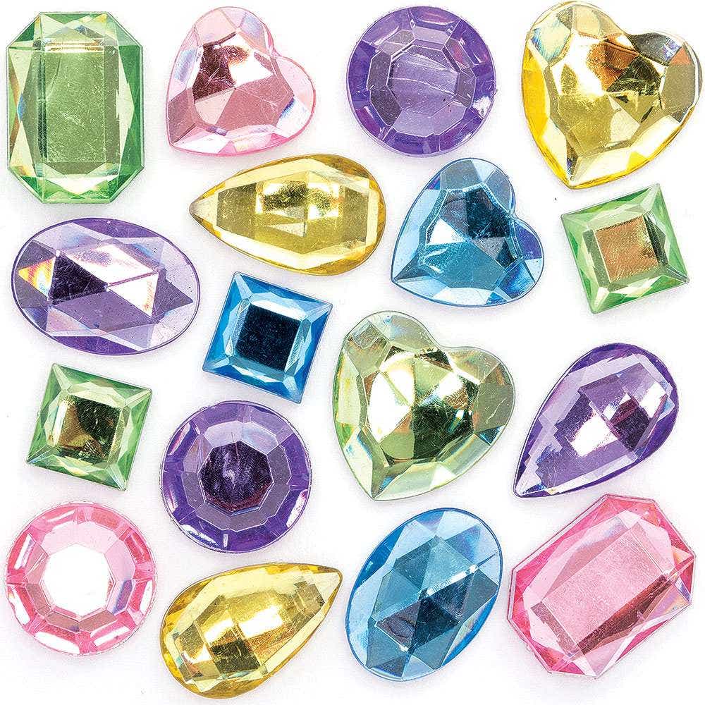 Large Pastel Self-Adhesive Acrylic Jewels | Baker Ross