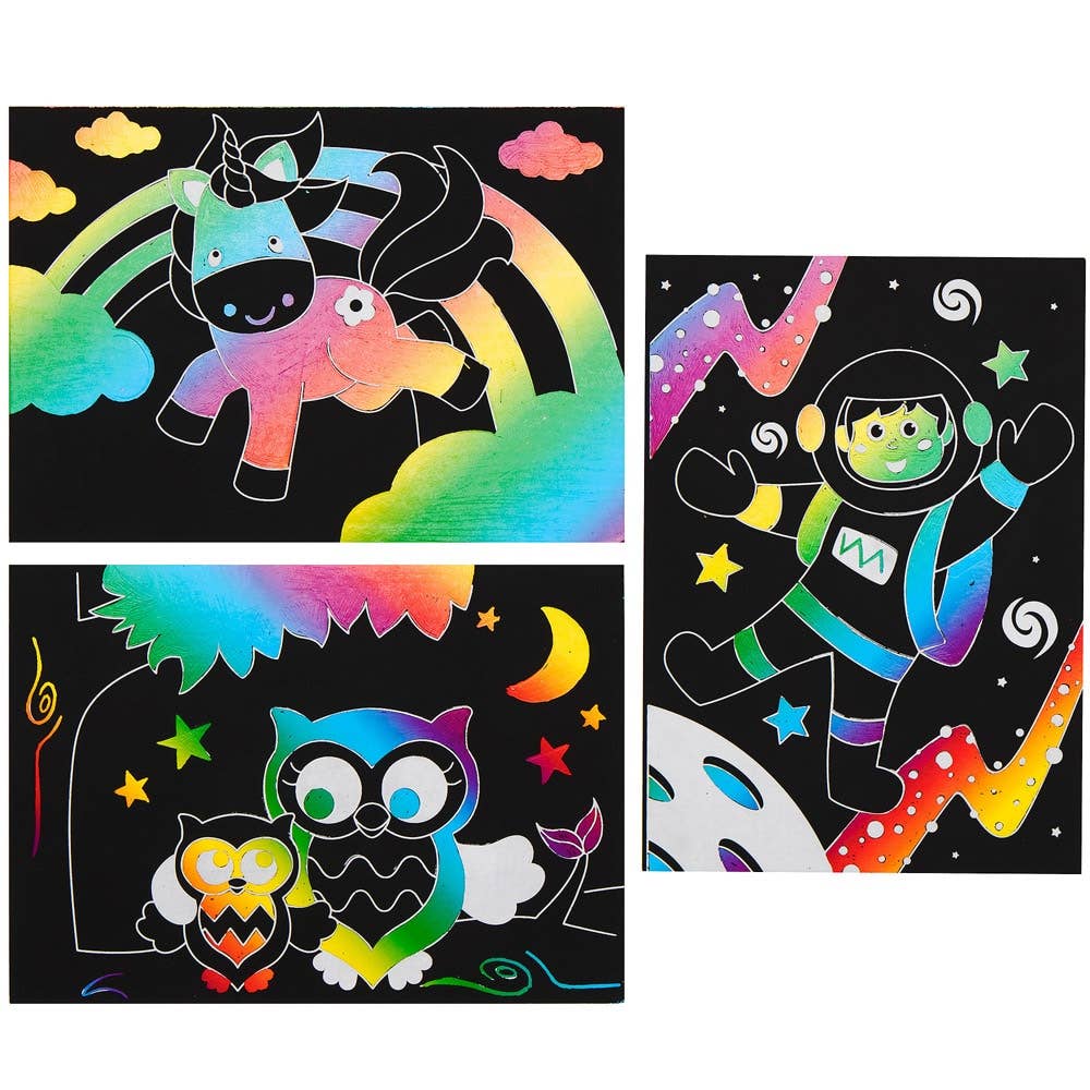 Baker Ross Cadres photo à gratter (lot de 8) - Scratch Art pour enfants