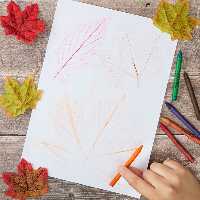 Autumn Leaf Rubbing