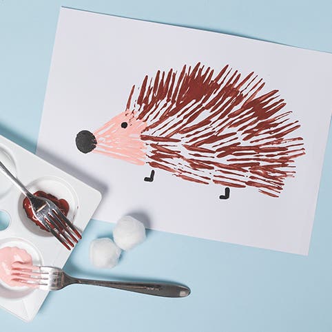Hedgehog Fork Painting