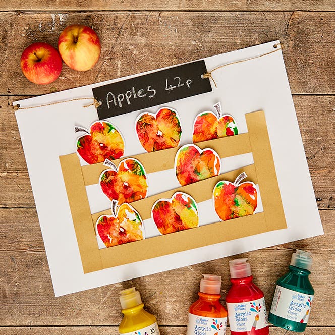 Autumn Apple Printing Crate