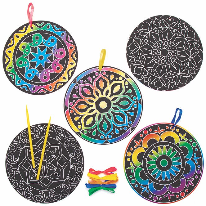Rangoli Scratch Art Decorations