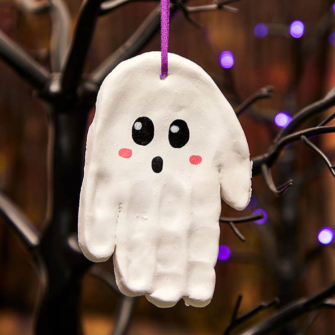 Handprint Clay Ghost Craft