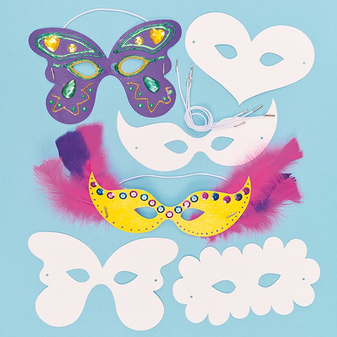 Carnival Mask Card Blanks