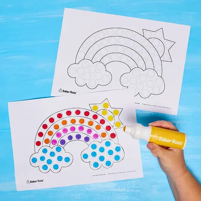 Rainbow Dot Marker Painting